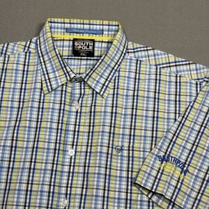 Southpole Authentic Collection Button Shirt Mens XXL 2XL Hexagon Product Y2K